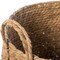 Decorative Round Wicker Woven Rope Storage Blanket Basket with Braided Handles